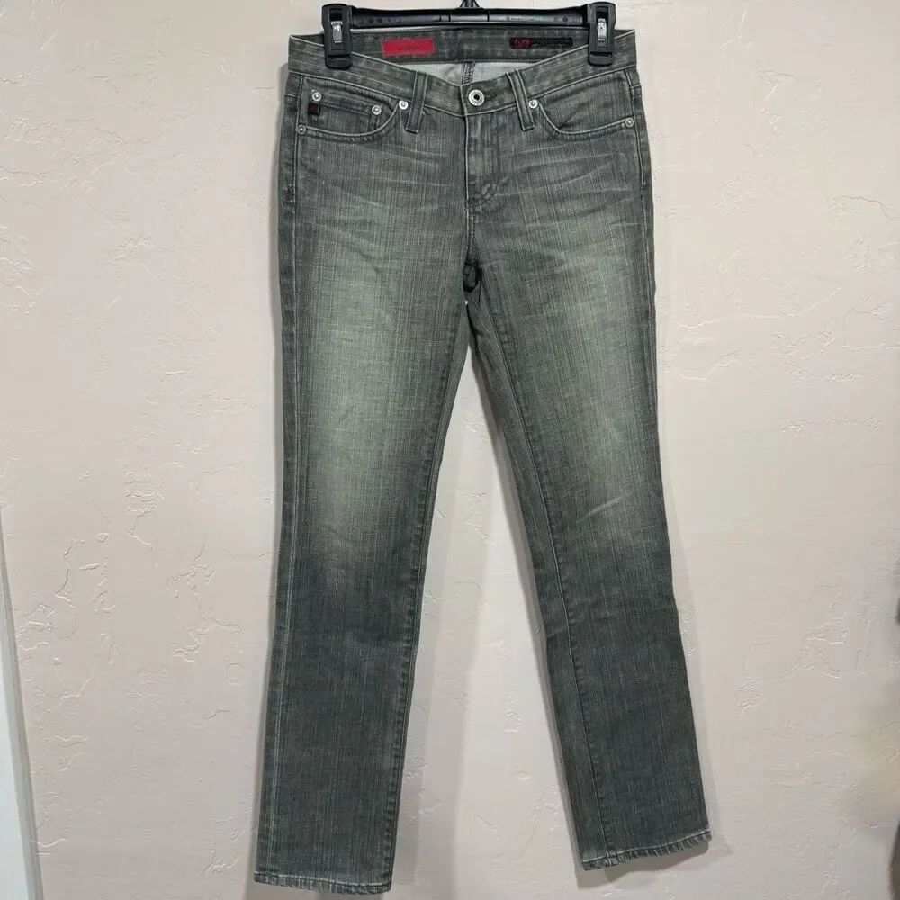Adriano Goldschmied AG The Willow Slim Straight Leg Jeans Womens 25R grey